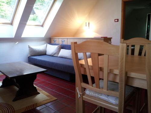 A seating area at Apartments Lake Bohinj