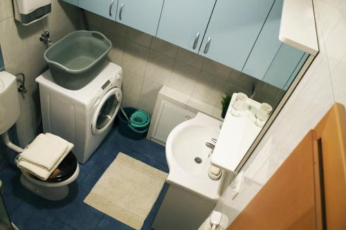Koupelna v ubytování Apartma Pegaz