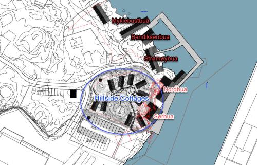a map of the proposed site of the musicolean colleges at Hattvika Lodge in Ballstad