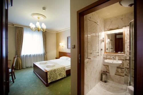 Koupelna v ubytování Hotel przy Młynie