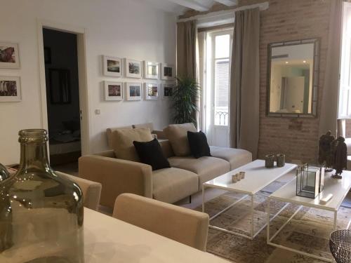 Posezení v ubytování Impresionante ático dúplex Catalans