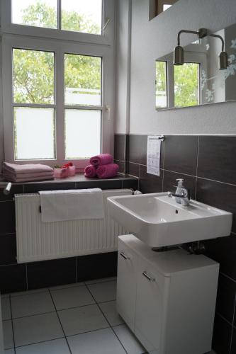 Phòng tắm tại Wohnen im alten Bahnhof in Wettringen