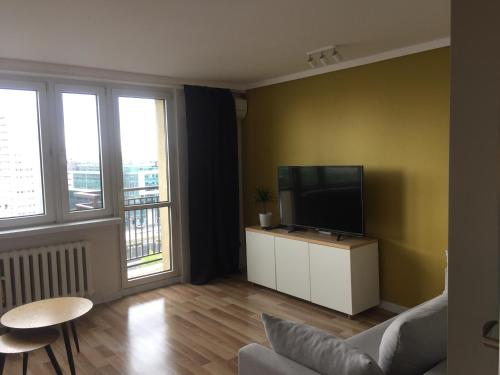 TV a/nebo společenská místnost v ubytování Apartament Katowice Centrum