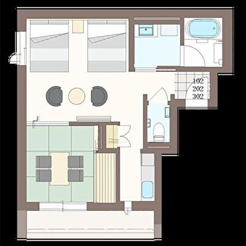a floor plan of a house at 凜庵 LIAN_KANAZAWA in Kanazawa