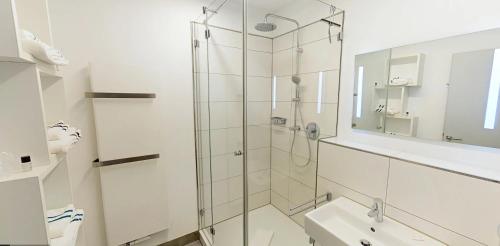 Koupelna v ubytování Boardinghouse Emden