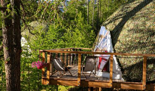 Κήπος έξω από το Alpin D'Hôme Hôtel & Spa