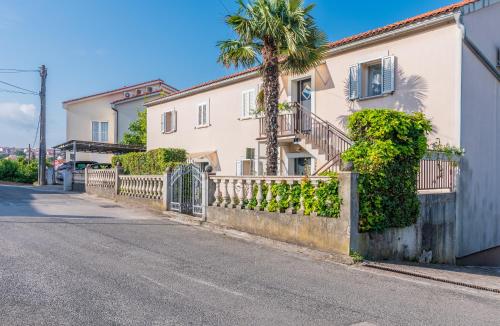 マリンスカにあるApartments Vila DKの通り側のヤシの木のある家