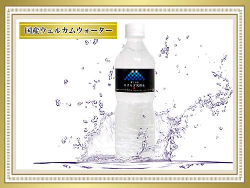 a bottle of water is in the water at Astil Hotel Juso Precious in Osaka