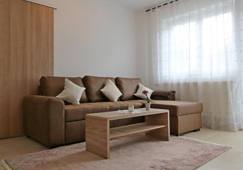 Ruang duduk di Ferienwohnung Wandl
