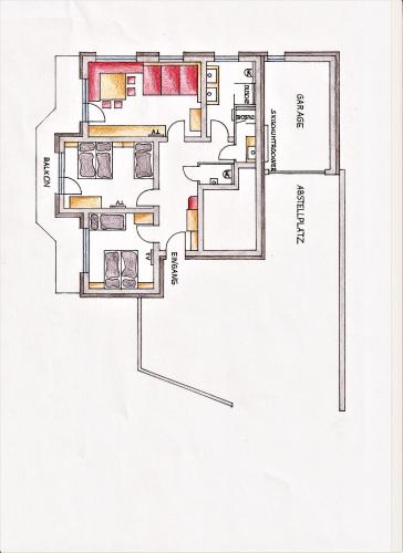 a floor plan of a house at Apartment Alpenstyle by Katharina in Zell am Ziller