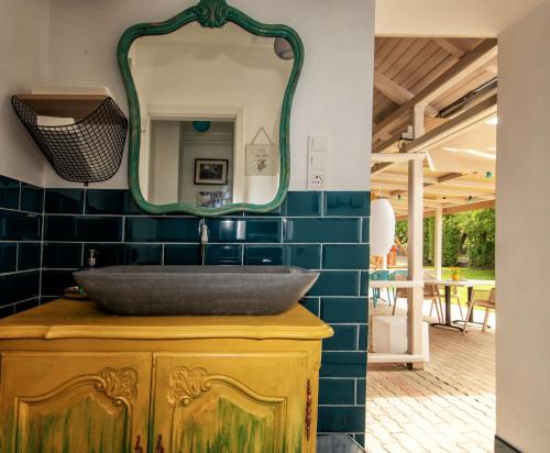 Kylpyhuone majoituspaikassa Magaspart Panzió