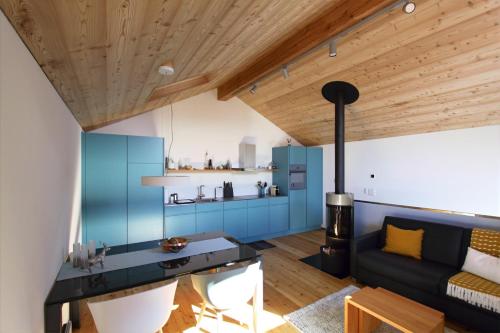 Kuchyň nebo kuchyňský kout v ubytování Ferienhaus Z‘ Gädi