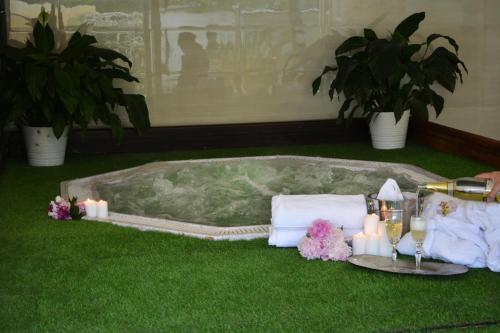 Jardín al aire libre en Amfora Panzió