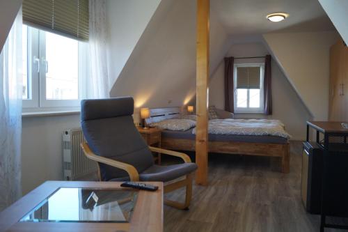 Hotel Villa Undine tesisinde bir odada yatak veya yataklar