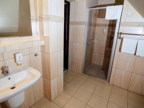 Koupelna v ubytování Hotel Zamek Gniew