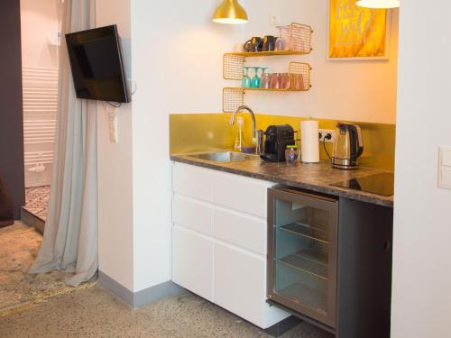 a kitchen with a sink and a counter top at Nikolai Homes in Vienna