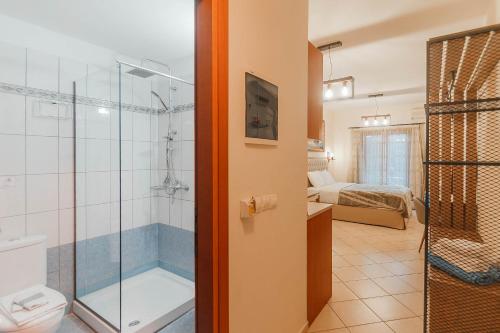 Ένα μπάνιο στο Petrino Apartments