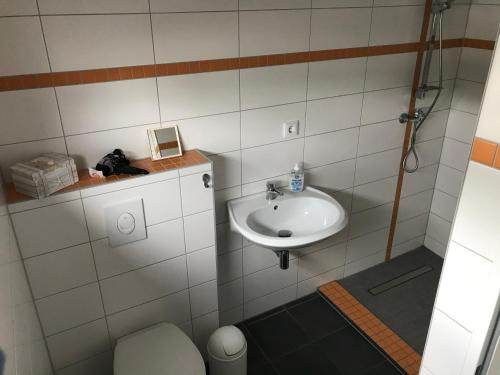Et badeværelse på Schiffsherberge Müllrose