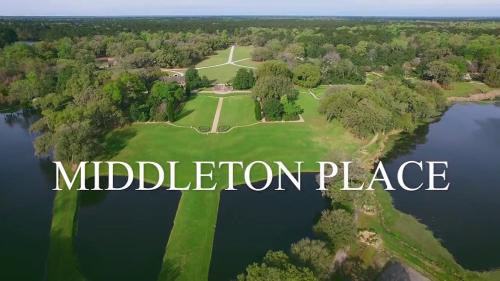 an aerial view of the middleton place estate on the water at Southern Sophistication at Hickory in Ladson