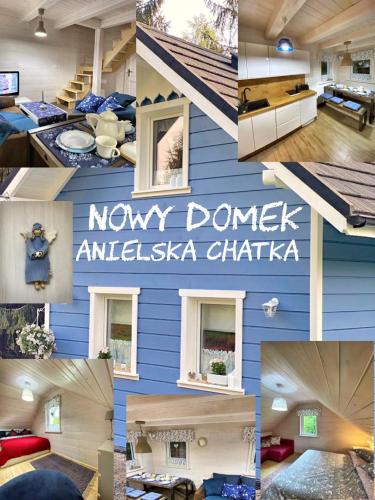 a collage of photos of a house at Anielska Chatka Istebna in Istebna