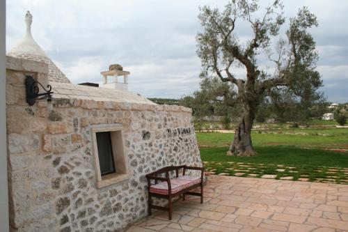 Un jardín fuera de Terra Sessana Ville e Trullo con piscina privata