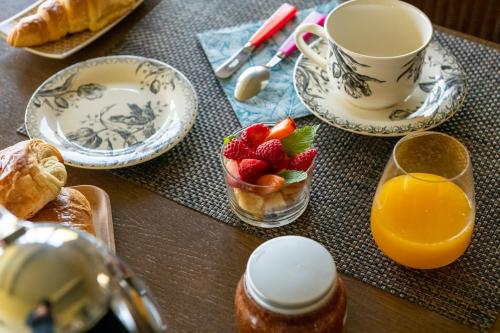 Možnosti snídaně pro hosty v ubytování Maison Le Sèpe - Vignoble Bio et Maison d'hôtes