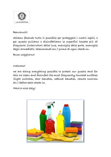 a catalogue of cleaning products and detergents at la levantina in Venice