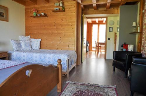 Postel nebo postele na pokoji v ubytování Bed & Breakfast l'Epicéa