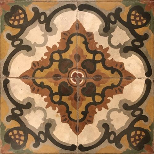 a clock on top of a tile floor at B&B Casa Dorsi in Polignano a Mare