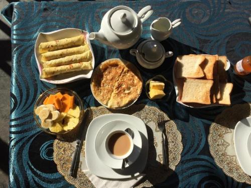 Morgenmad for gæster der bor på Cascade Vally