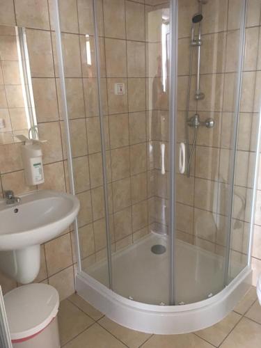 Koupelna v ubytování Beatka