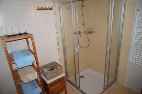Koupelna v ubytování Apartmán KLAUDIA Tále