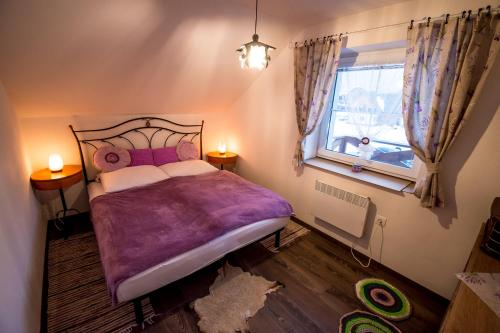 Postel nebo postele na pokoji v ubytování Apartmán Levander