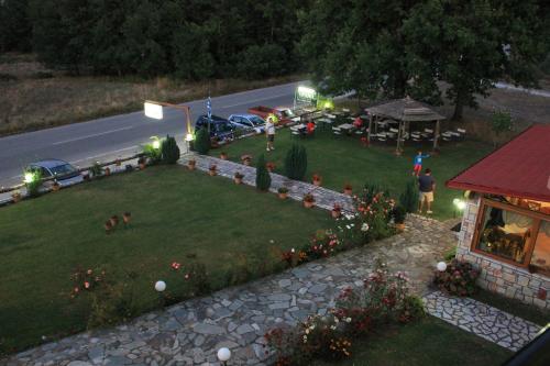 an aerial view of a yard with a park at Hotel Orama in Kryonérion