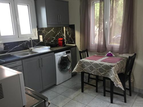 Kuchyň nebo kuchyňský kout v ubytování Alexander Apartments