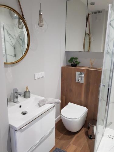 Koupelna v ubytování Apartament Tarnovianka - Centrum