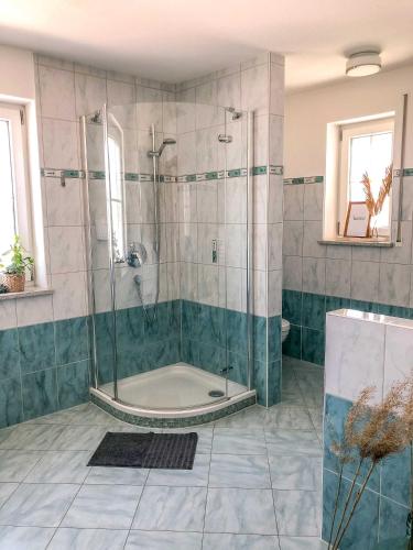 Koupelna v ubytování BoardingHouse Neuburg