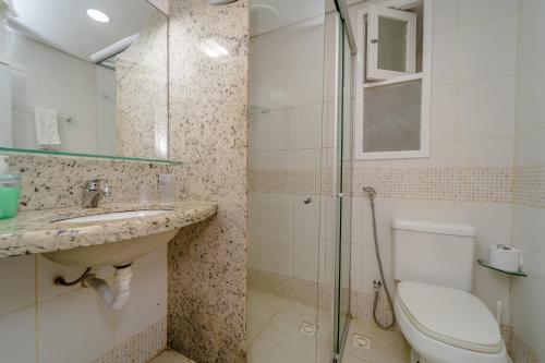 Vonios kambarys apgyvendinimo įstaigoje Residence Vespucci Flat Beira Mar