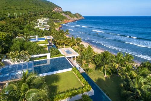an aerial view of a resort and the ocean at Mia Resort Nha Trang in Nha Trang