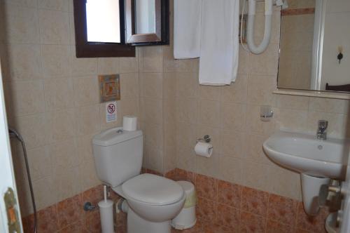 a bathroom with a toilet and a sink at Koimhte in Armenistis