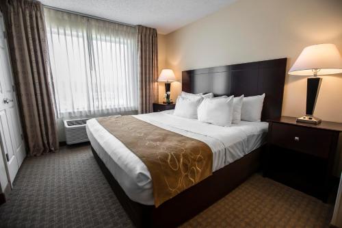 En eller flere senge i et værelse på Comfort Suites University Area Notre Dame-South Bend