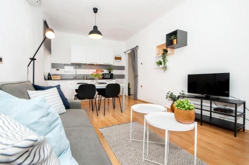 Kuchyň nebo kuchyňský kout v ubytování Apartment Mimi