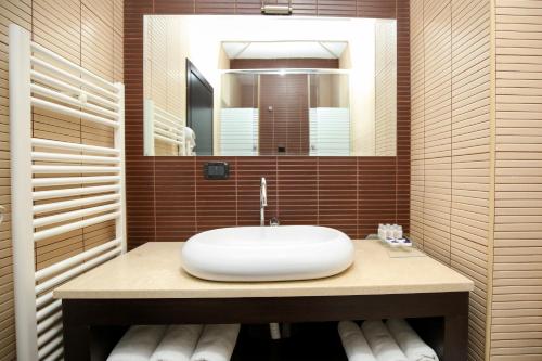 Koupelna v ubytování Hotel Vlora International