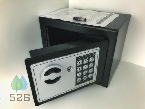 a black and white microwave oven sitting on a table at Park Veredas - Apto 526 - Flat Service in Rio Quente