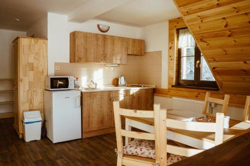 Kuchyň nebo kuchyňský kout v ubytování Apartmány Pod Stráni