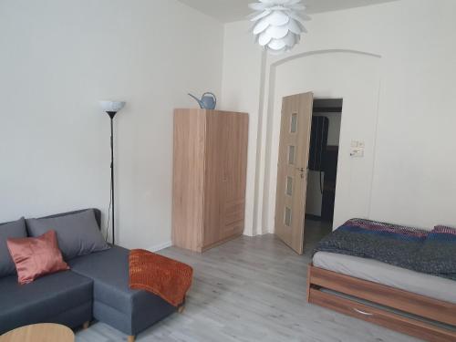 Postel nebo postele na pokoji v ubytování Apartman Kala Česká Lípa