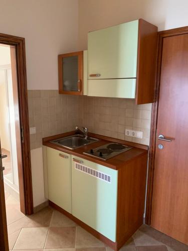 Kuchyň nebo kuchyňský kout v ubytování Apartments Dumančić