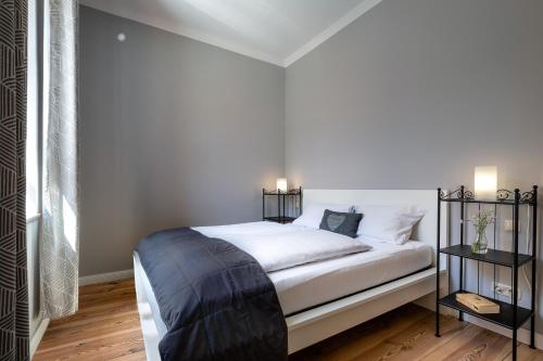 Ein Bett oder Betten in einem Zimmer der Unterkunft Idyllisches Haus mitten in Berlin