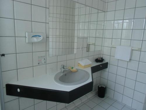 Ett badrum på Haus Leifert