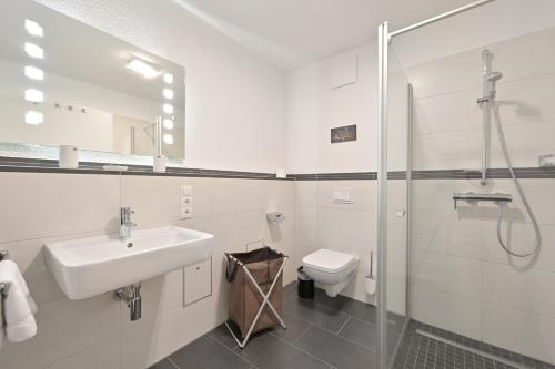 Koupelna v ubytování Ferienwohnung Badestrand